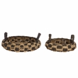 Safavieh Patro Set Of 2 Seagrass and Metal Baskets  in Natural / Brown