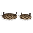 Safavieh Patro Set Of 2 Seagrass and Metal Baskets  in Natural / Brown