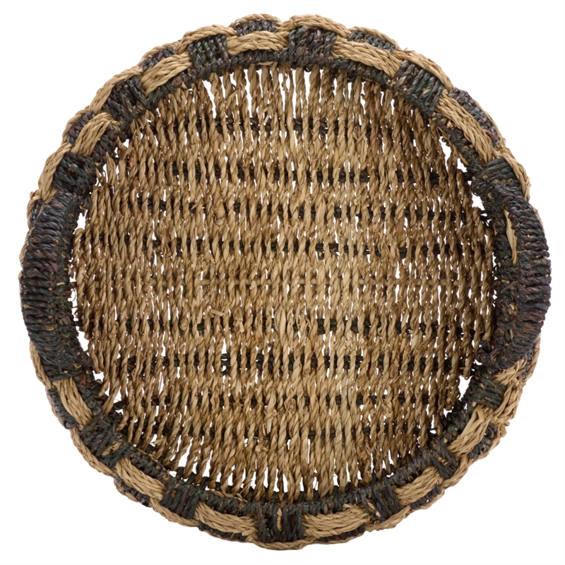 Safavieh Patro Set Of 2 Seagrass and Metal Baskets  in Natural / Brown