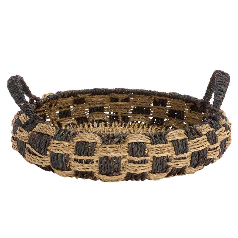 Safavieh Patro Set Of 2 Seagrass and Metal Baskets  in Natural / Brown