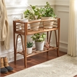Safavieh Julep Small Wood Plant Stand Console  in Natural / Brown