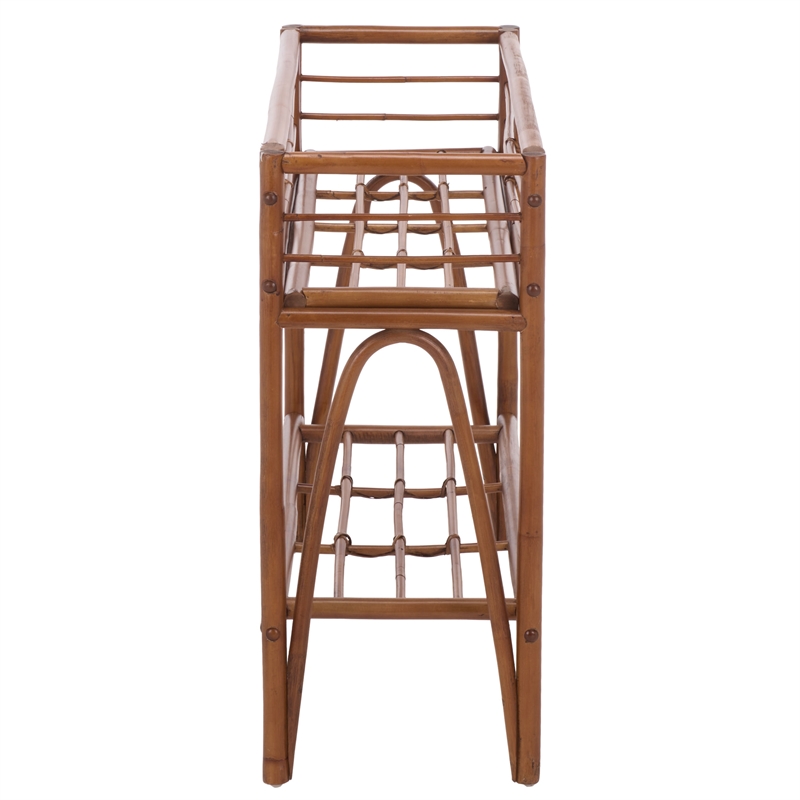 Safavieh Julep Small Wood Plant Stand Console  in Natural / Brown