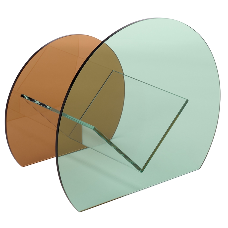 Safavieh Sera Tinted Glass Book Display  in Multi-Color