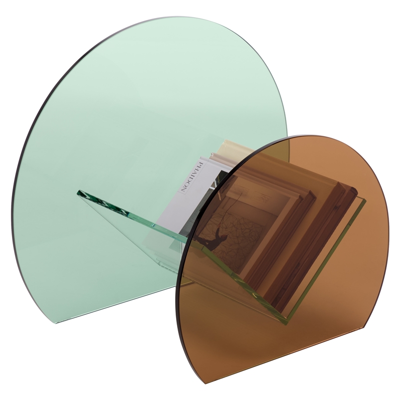 Safavieh Sera Tinted Glass Book Display  in Multi-Color