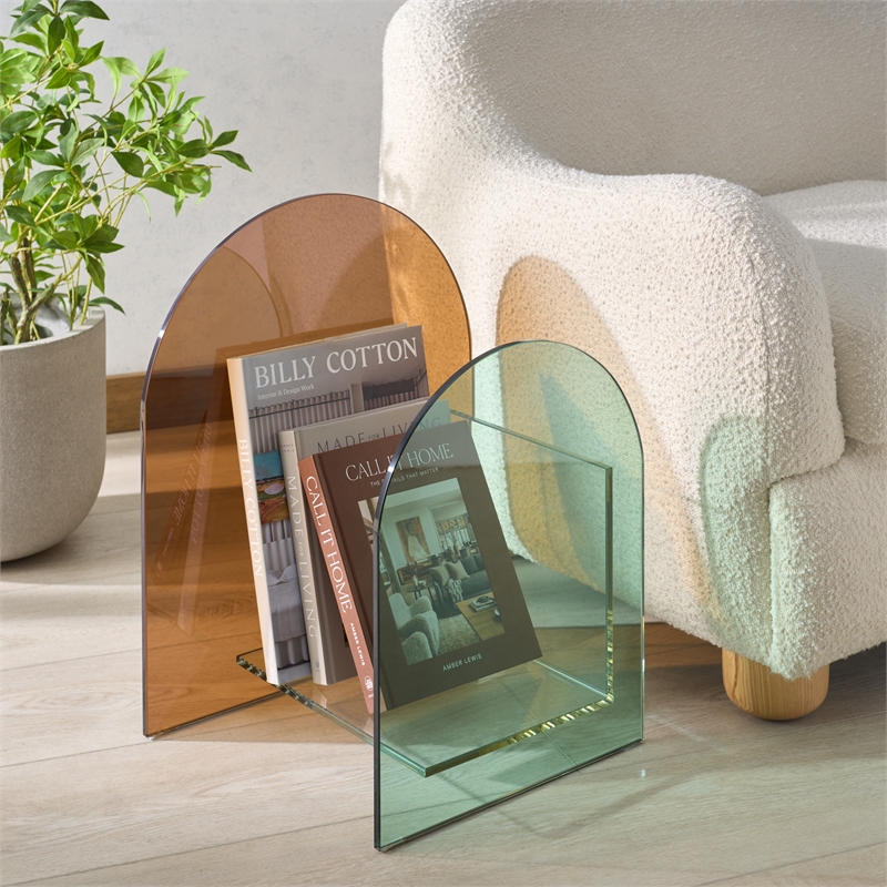 Safavieh Ares Tinted Glass Book Display  in Multi-Color