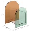 Safavieh Ares Tinted Glass Book Display  in Multi-Color