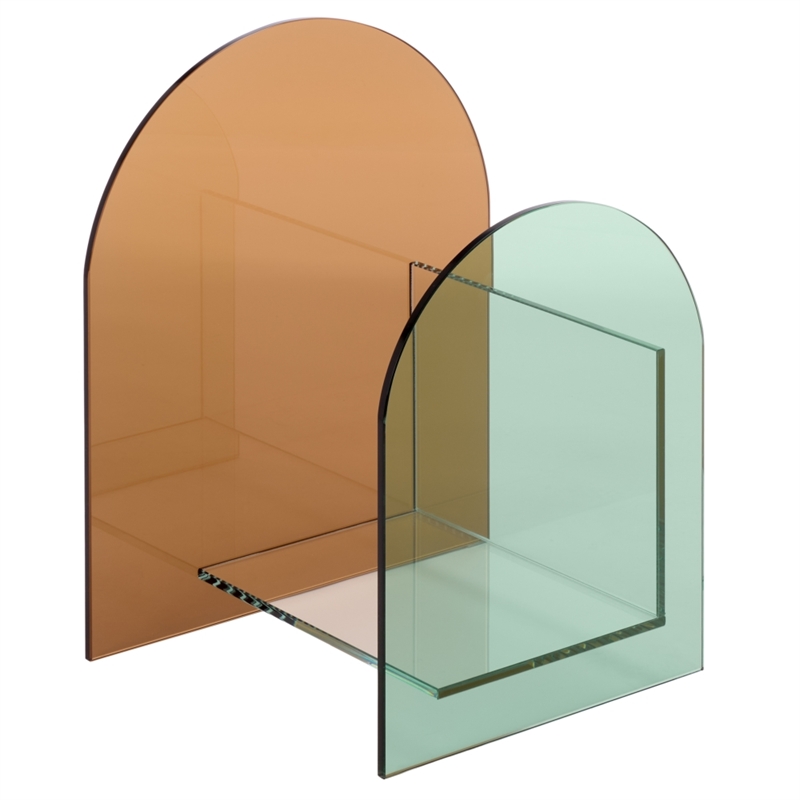 Safavieh Ares Tinted Glass Book Display  in Multi-Color
