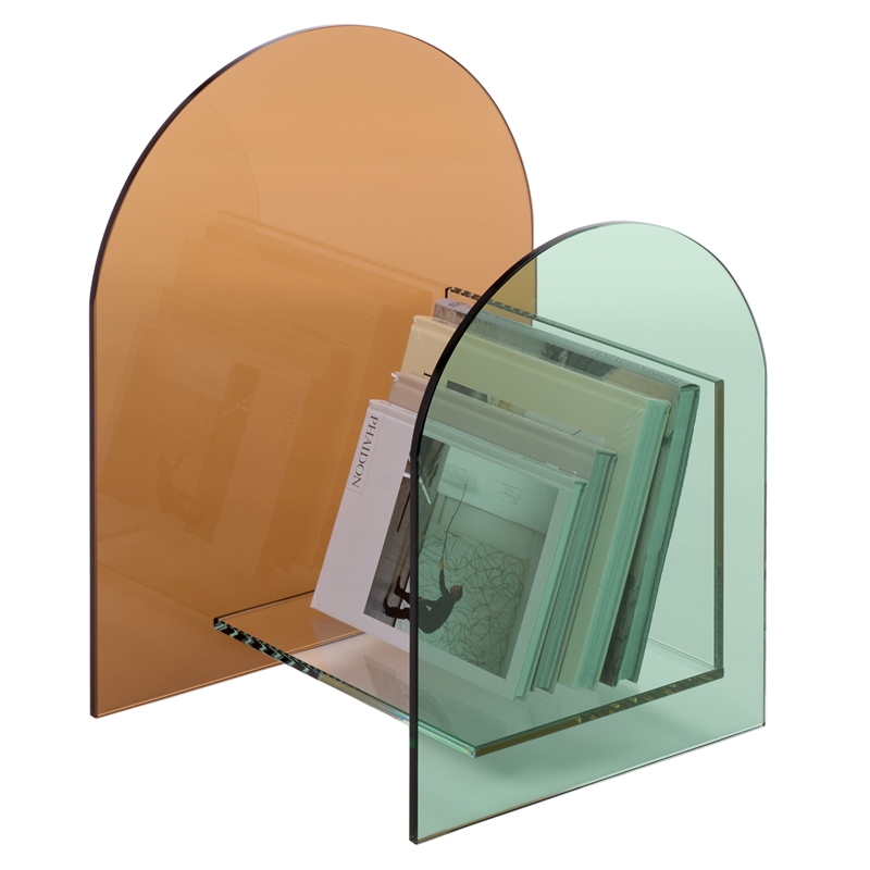 Safavieh Ares Tinted Glass Book Display  in Multi-Color