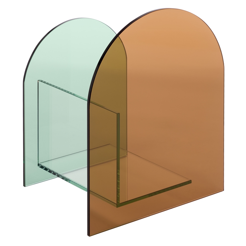 Safavieh Ares Tinted Glass Book Display  in Multi-Color