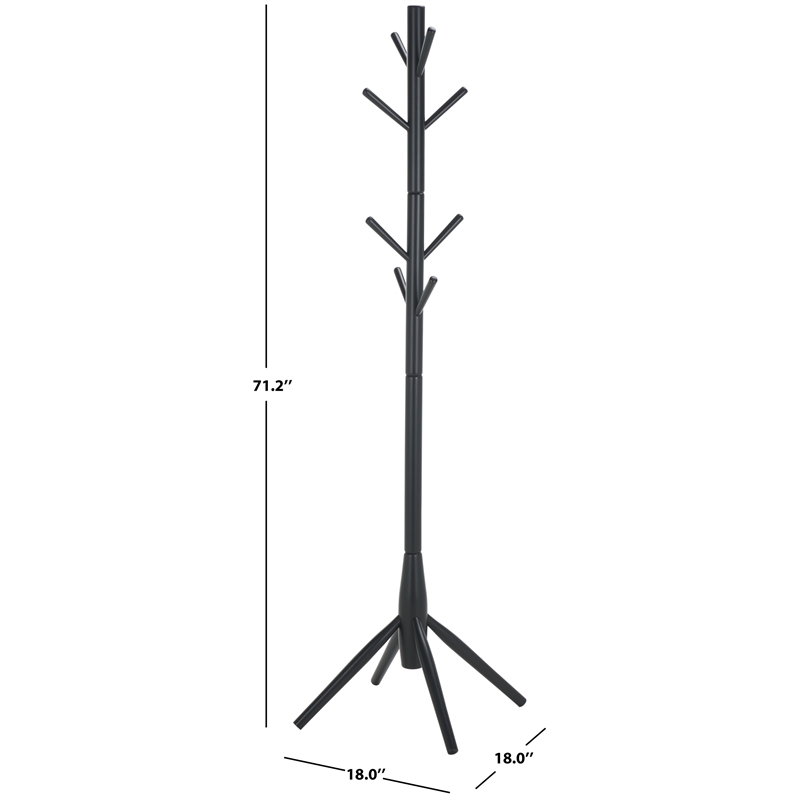 Safavieh Sergius Wood Coat Stand in Black