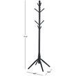 Safavieh Sergius Wood Coat Stand in Black