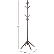 Safavieh Sergius Wood Coat Stand in Dark Walnut