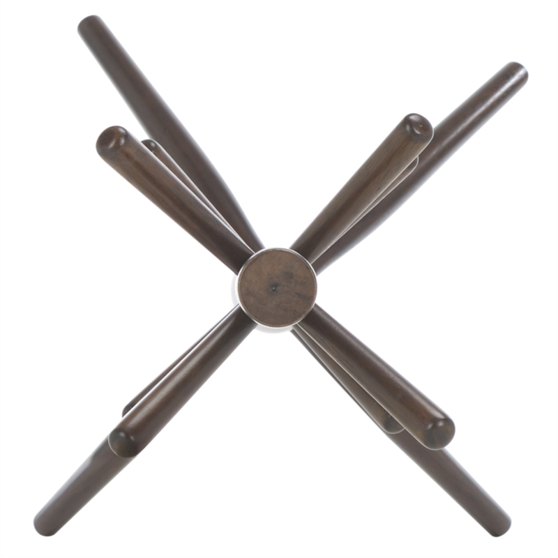 Safavieh Sergius Wood Coat Stand in Dark Walnut