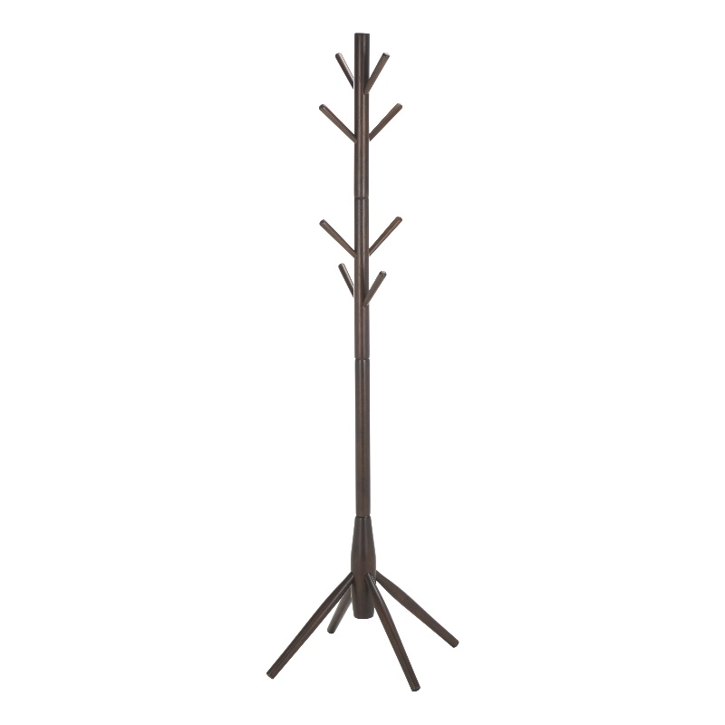 Safavieh Sergius Wood Coat Stand in Dark Walnut