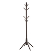 Safavieh Sergius Wood Coat Stand in Dark Walnut