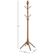 Safavieh Sergius Wood Coat Stand in Brown