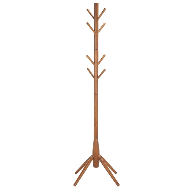 Safavieh Sergius Wood Coat Stand in Brown