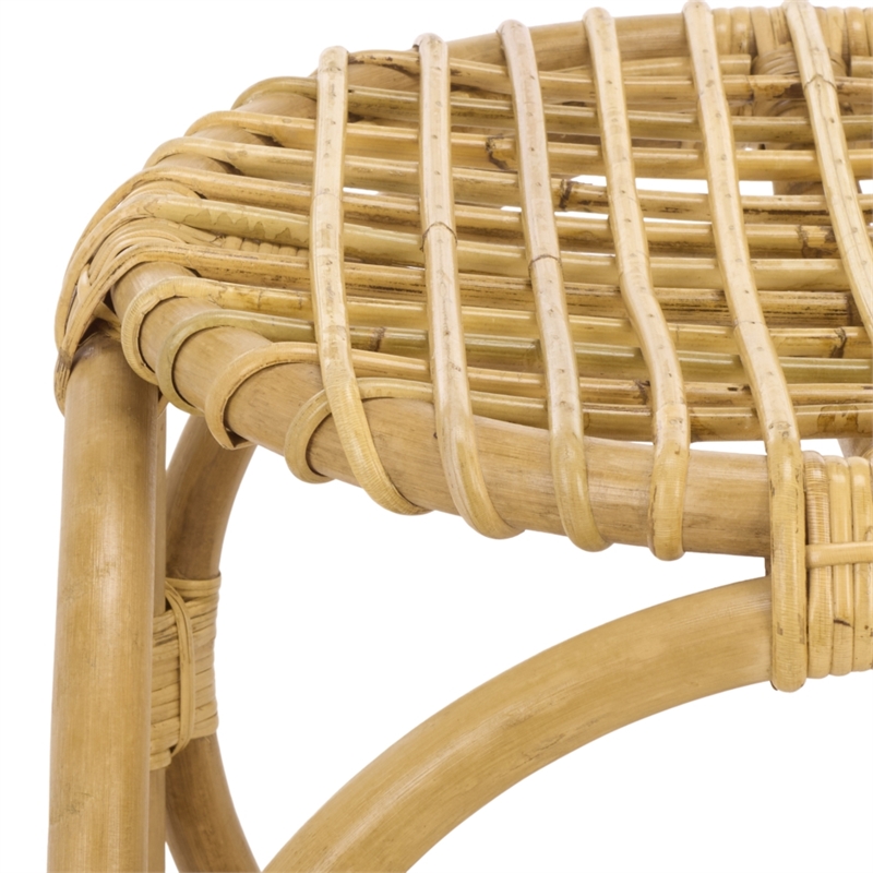 Safavieh Miroslava Rattan Accent Stool  in Natural
