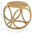 Safavieh Miroslava Rattan Accent Stool  in Natural