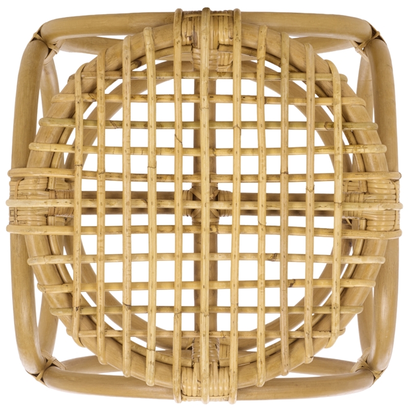 Safavieh Miroslava Rattan Accent Stool  in Natural