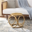 Safavieh Miroslava Rattan Accent Stool  in Natural