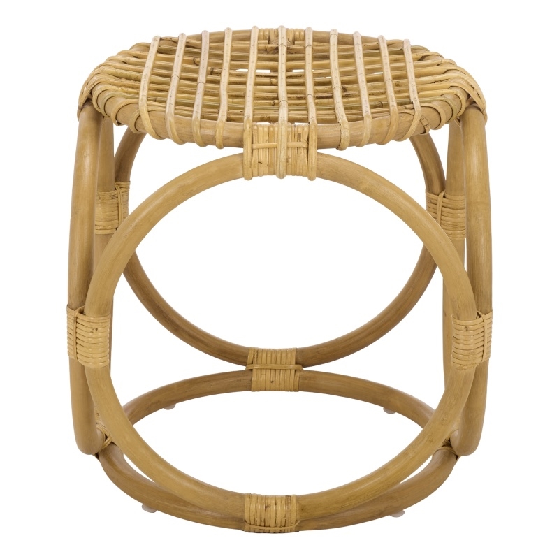 Safavieh Miroslava Rattan Accent Stool  in Natural