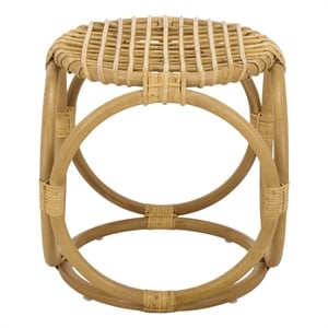 Safavieh Miroslava Rattan Accent Stool  in Natural