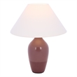 Safavieh Amann 20 Inch Glass and Fabric Table Lamp in Maroon