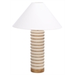 Safavieh Sulma Wood and Fabric Table Lamp in White / Natural
