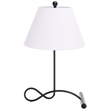 Safavieh Sami Iron and Fabric Table Lamp in Black