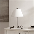 Safavieh Sami Iron and Fabric Table Lamp in Black