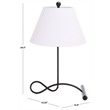 Safavieh Sami Iron and Fabric Table Lamp in Black