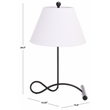 Safavieh Sami Iron and Fabric Table Lamp in Black