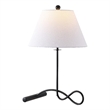 Safavieh Sami Iron and Fabric Table Lamp in Black