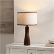 Safavieh Enza Resin and Fabric Table Lamp in Walnut