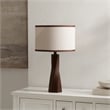 Safavieh Enza Resin and Fabric Table Lamp in Walnut