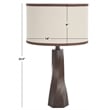 Safavieh Enza Resin and Fabric Table Lamp in Walnut