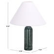 Safavieh Selah Marble and Fabric Table Lamp  in Green