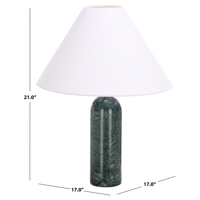 Safavieh Selah Marble and Fabric Table Lamp  in Green