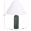 Safavieh Selah Marble and Fabric Table Lamp  in Green