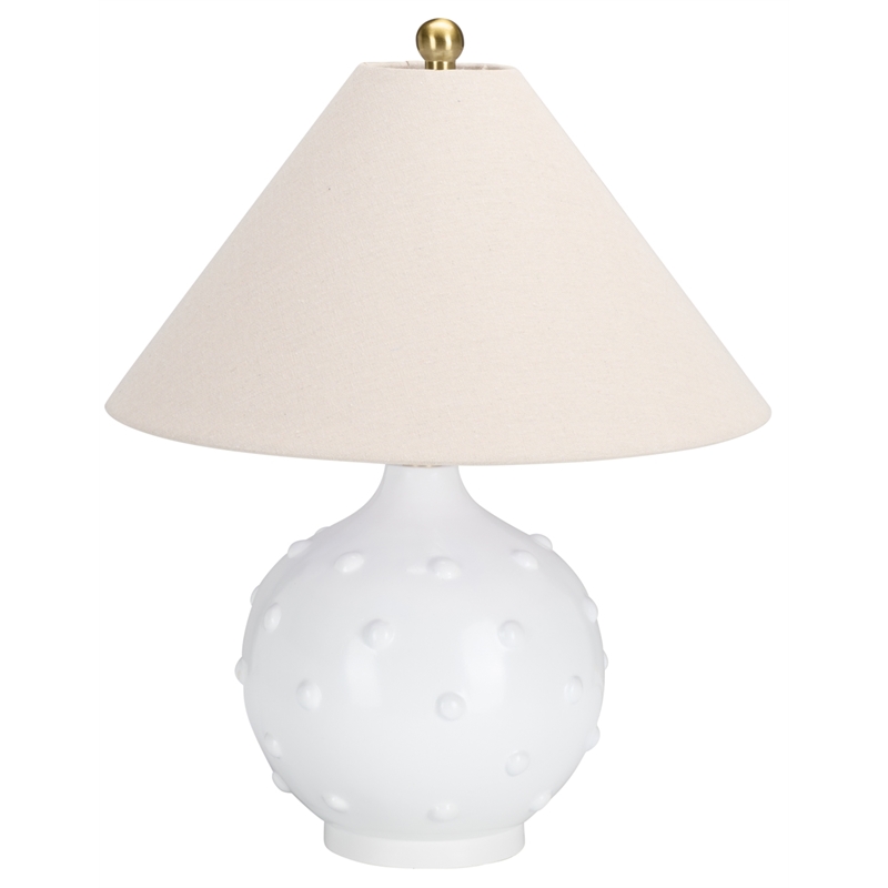 Safavieh Leanni Resin and Fabric Table Lamp in White
