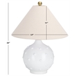 Safavieh Leanni Resin and Fabric Table Lamp in White