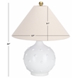 Safavieh Leanni Resin and Fabric Table Lamp in White