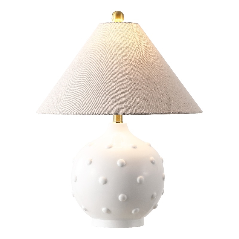 Safavieh Leanni Resin and Fabric Table Lamp in White