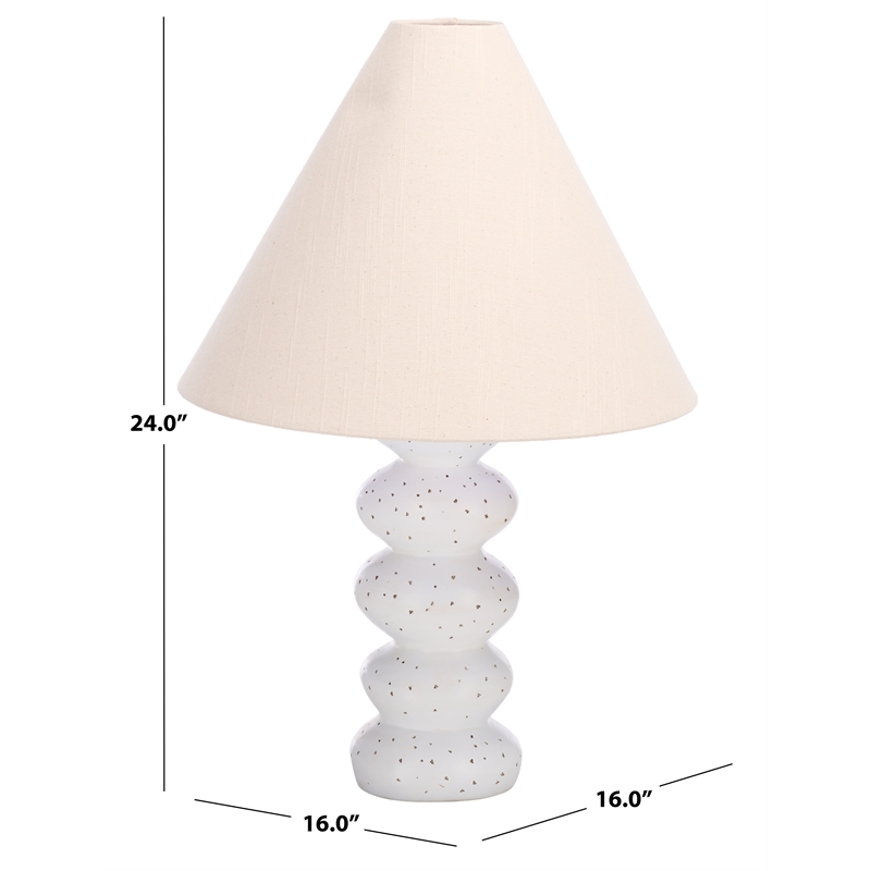 Safavieh Luana Resin and Fabric Table Lamp in White