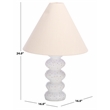 Safavieh Luana Resin and Fabric Table Lamp in White