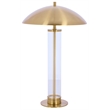 Safavieh Tylar Glass and Iron Table Lamp in Brass / Clear