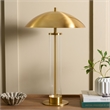 Safavieh Tylar Glass and Iron Table Lamp in Brass / Clear