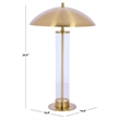 Safavieh Tylar Glass and Iron Table Lamp in Brass / Clear