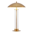 Safavieh Tylar Glass and Iron Table Lamp in Brass / Clear